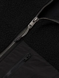 Faux-Sherpa Zip-Up Gilet