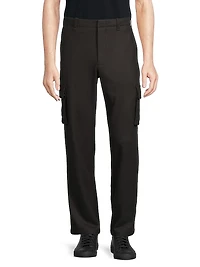 Wool-Blend Flannel Cargo Pants