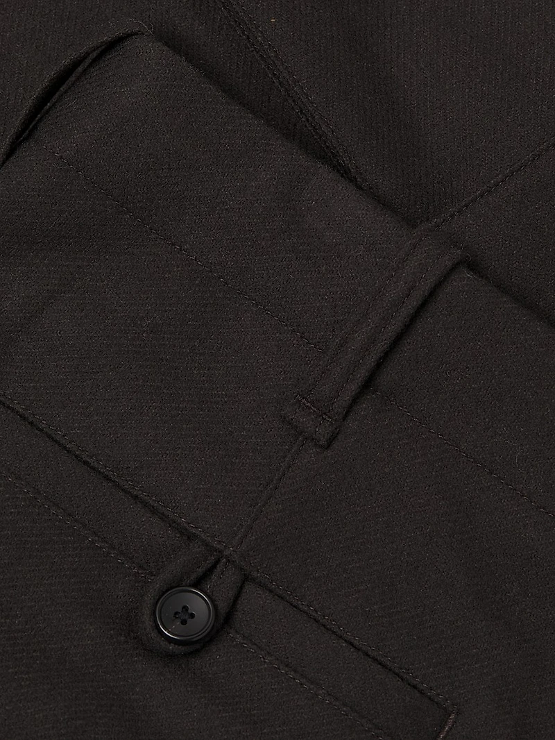 Wool-Blend Flannel Cargo Pants