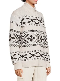 Fair isle-Style Wool-Blend Knit Sweater