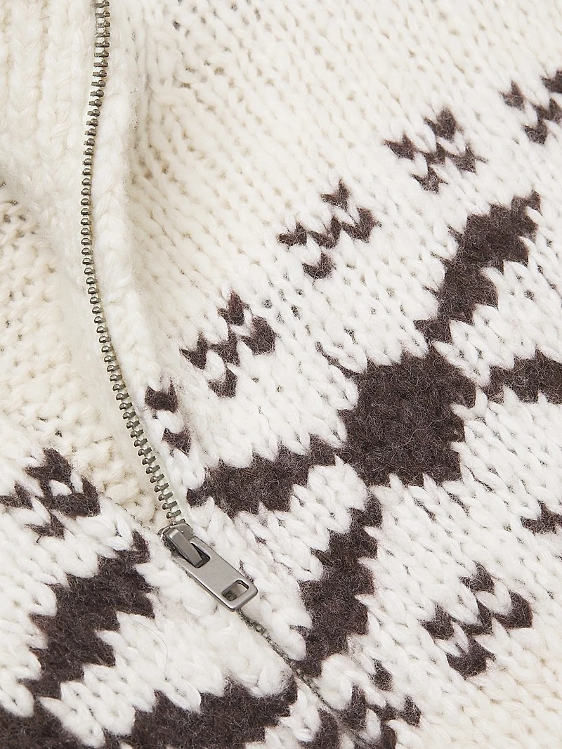 Fair isle-Style Wool-Blend Knit Sweater