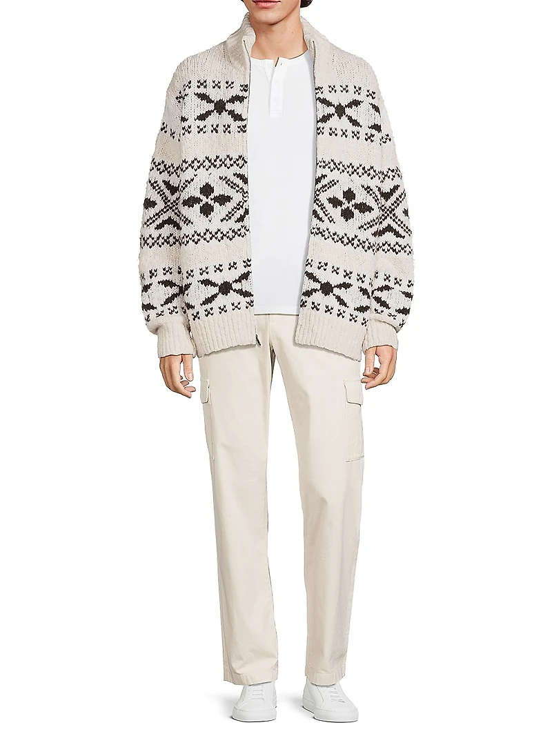 Fair isle-Style Wool-Blend Knit Sweater