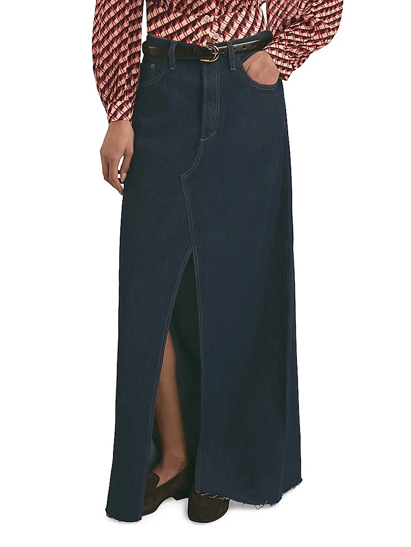 Sunny Denim Maxi Skirt