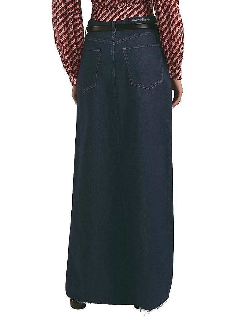 Sunny Denim Maxi Skirt