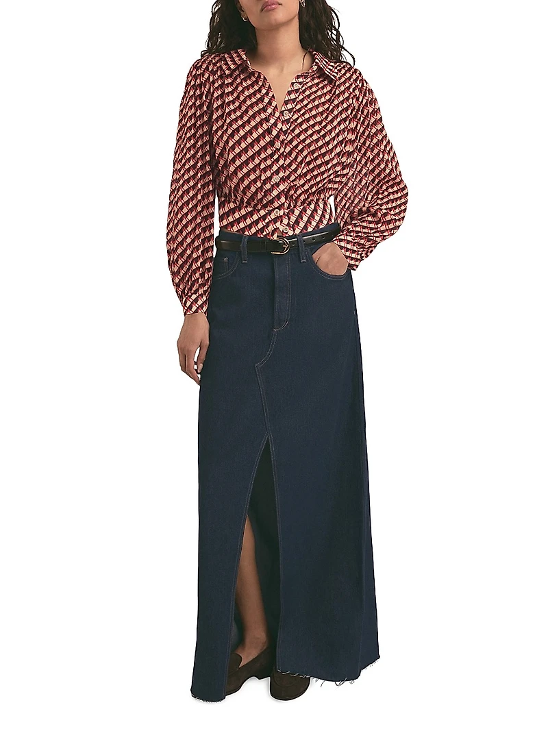 Sunny Denim Maxi Skirt