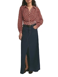 Sunny Denim Maxi Skirt