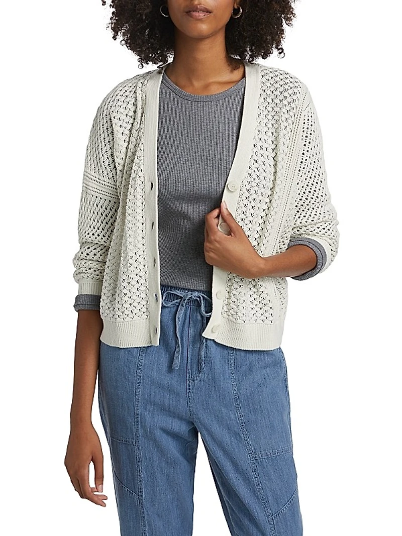 Audrey Cotton V-Neck Cardigan