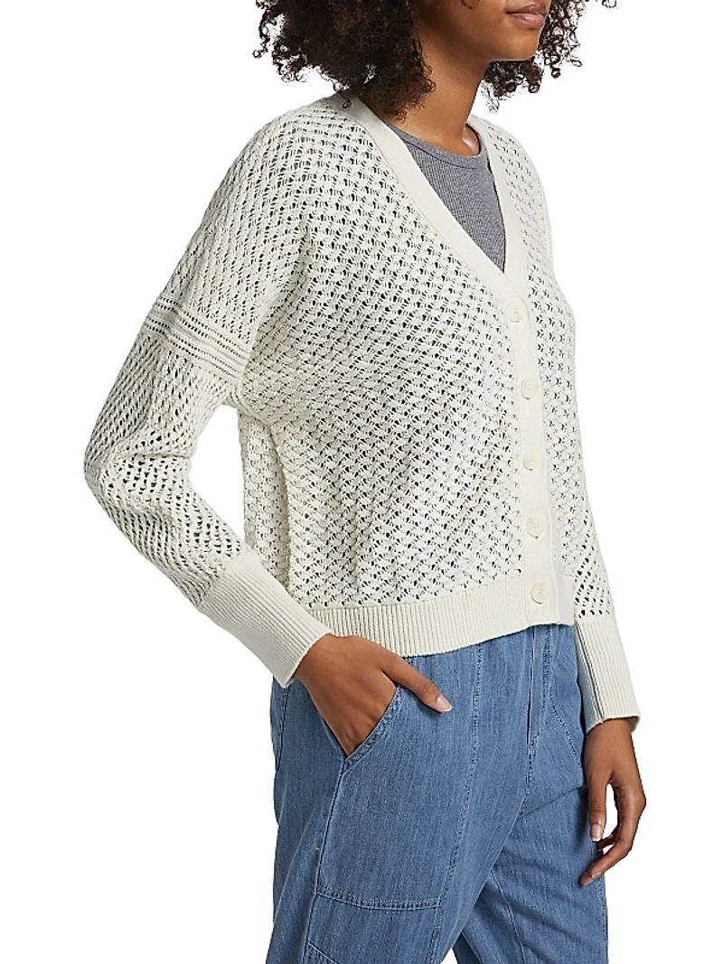 Audrey Cotton V-Neck Cardigan