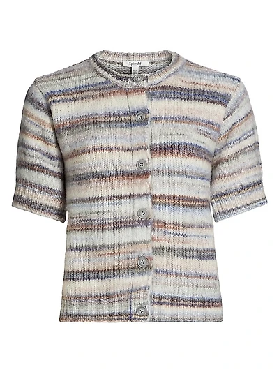 Sedona Striped Short-Sleeve Cardigan