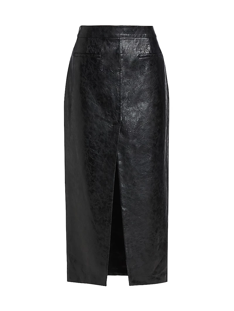 Yvette Faux-Leather Maxi Skirt
