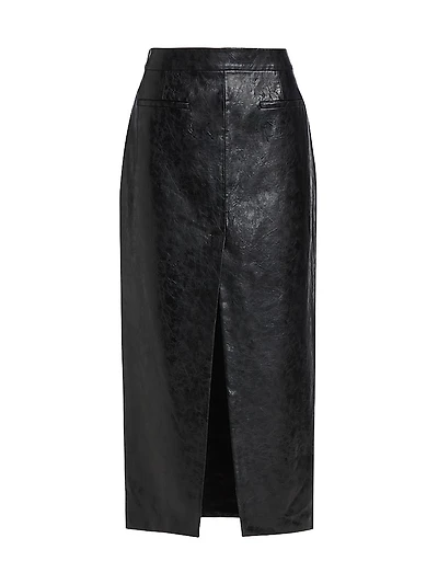 Yvette Faux-Leather Maxi Skirt