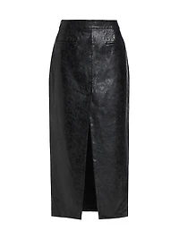 Yvette Faux-Leather Maxi Skirt