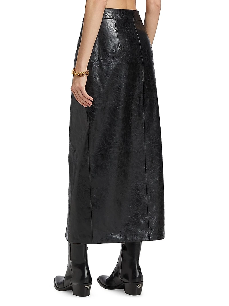Yvette Faux-Leather Maxi Skirt