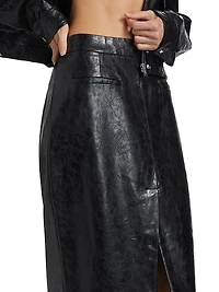 Yvette Faux-Leather Maxi Skirt