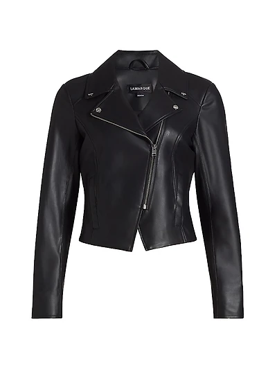 Pascale Faux Leather Biker Jacket