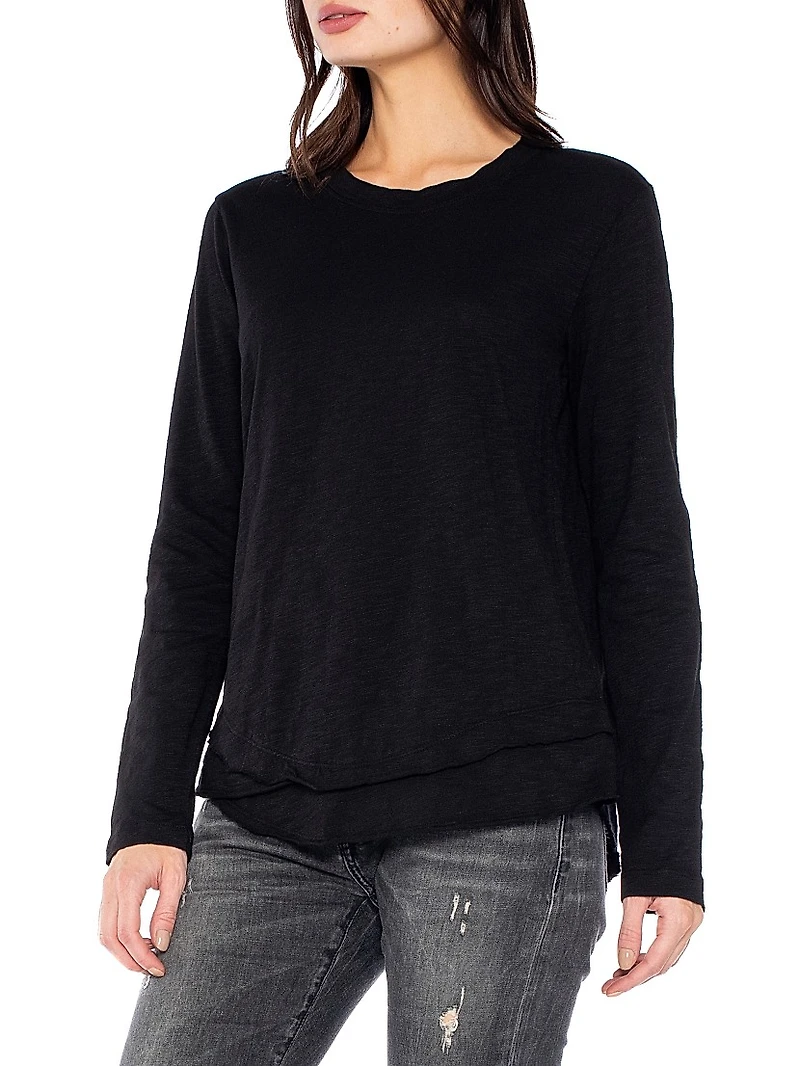 Long Sleeve Mock Layer Tee