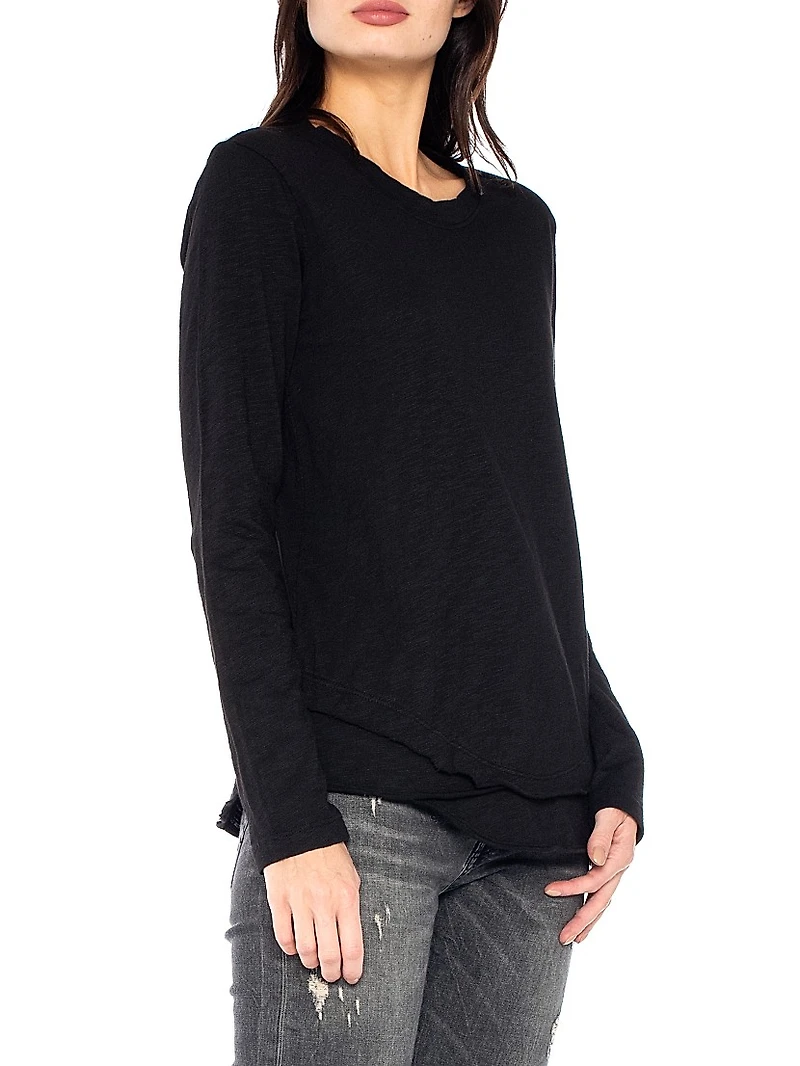Long Sleeve Mock Layer Tee