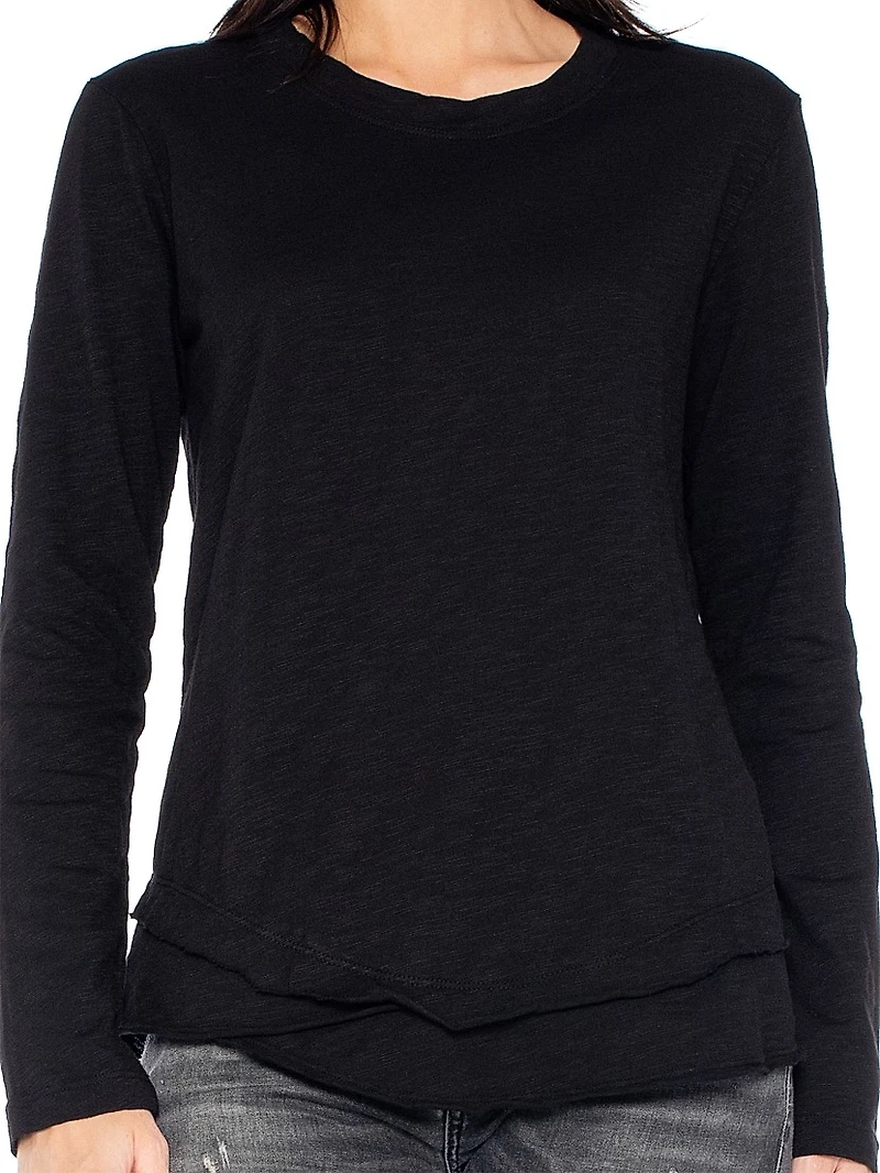 Long Sleeve Mock Layer Tee