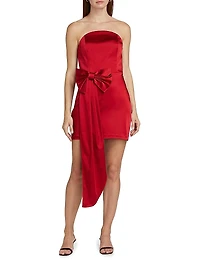 Venice Bow-Detailed Strapless Minidress