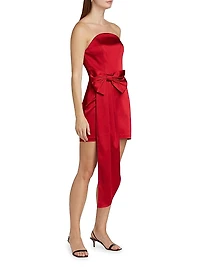 Venice Bow-Detailed Strapless Minidress