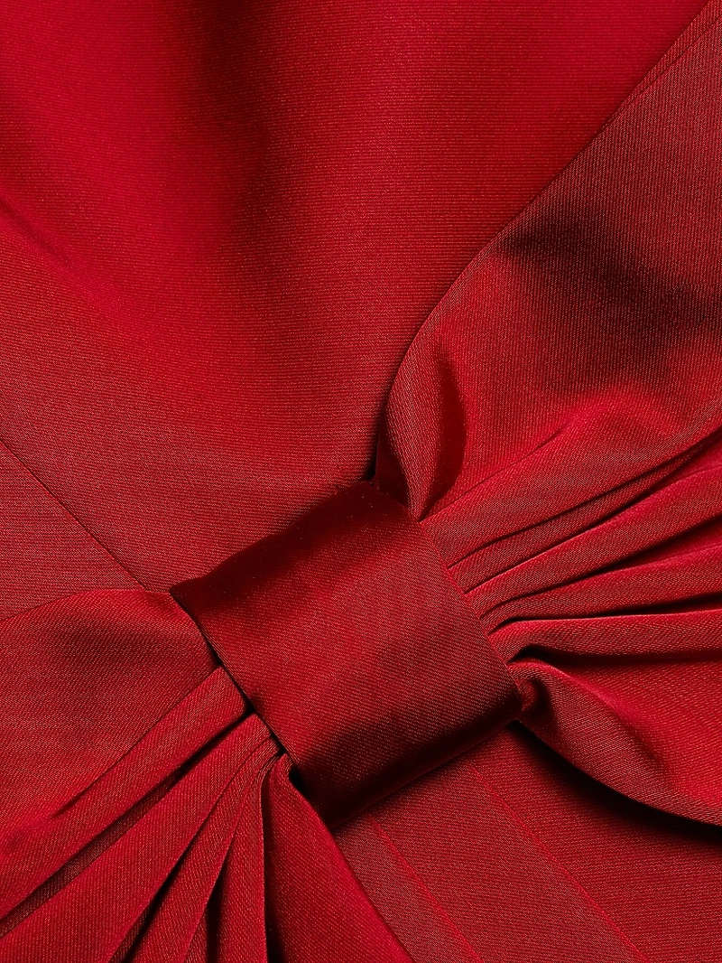 Venice Bow-Detailed Strapless Minidress