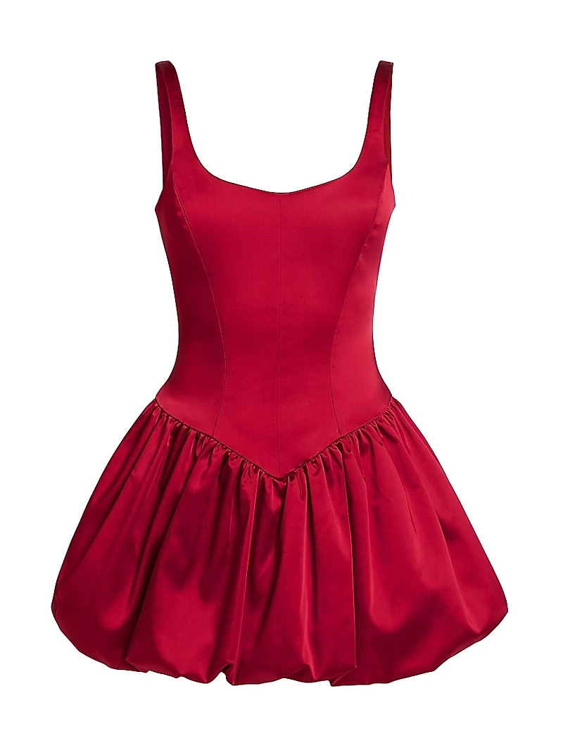 Bettina Bubble-Hem Skort Romper