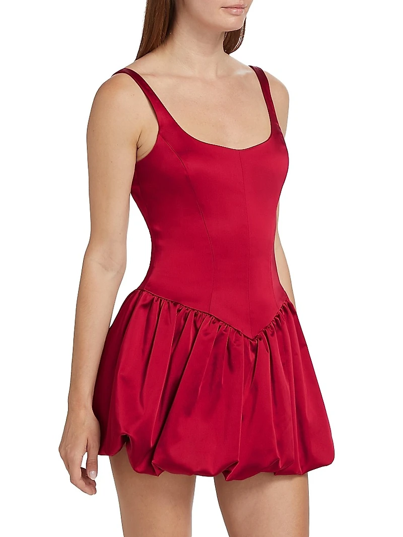 Bettina Bubble-Hem Skort Romper