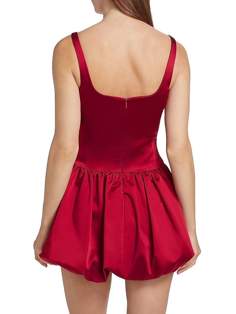 Bettina Bubble-Hem Skort Romper
