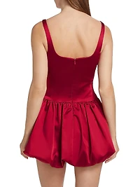 Bettina Bubble-Hem Skort Romper