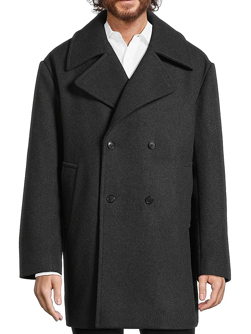 Oversized Wool Peacoat
