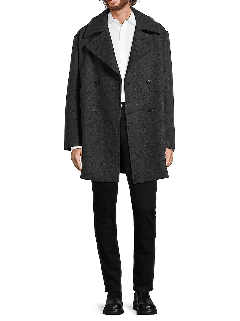Oversized Wool Peacoat