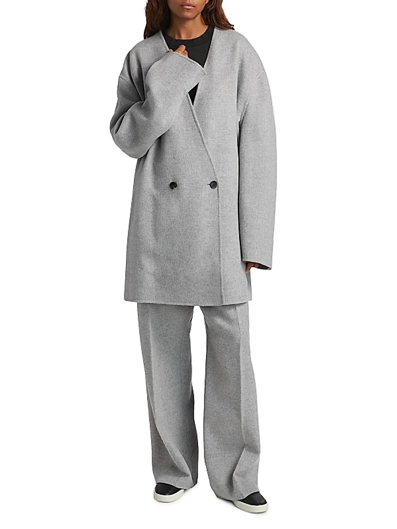 Relaxed Lapelless Blazer