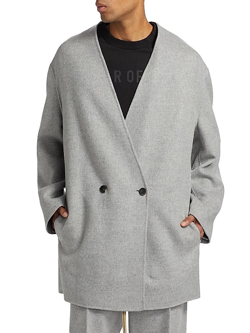 Relaxed Lapelless Blazer