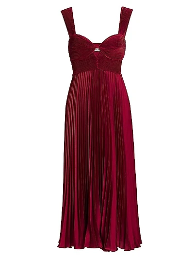 Giselle Pleated Midi-Dress
