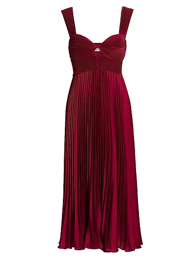 Giselle Pleated Midi-Dress