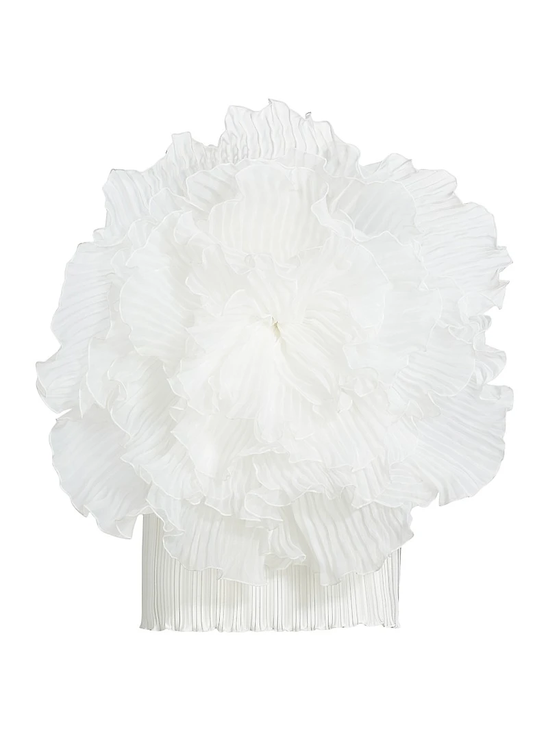 Fleur Pleated Puff Minidress