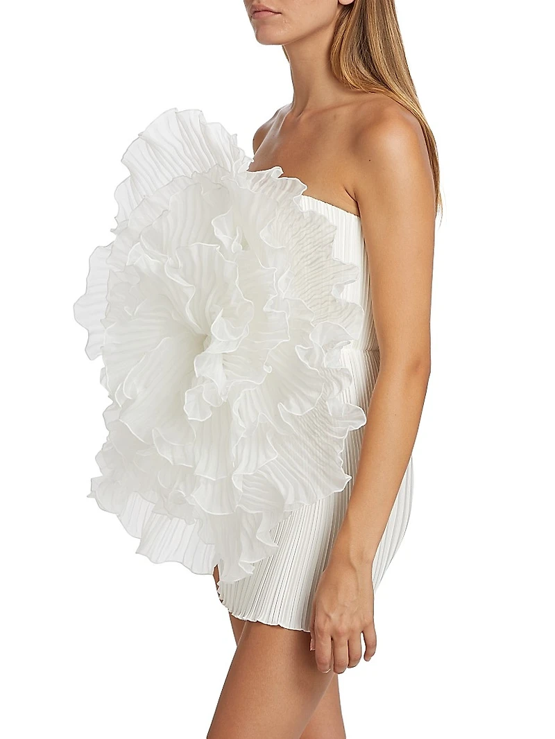 Fleur Pleated Puff Minidress