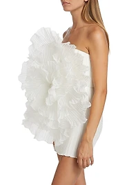 Fleur Pleated Puff Minidress