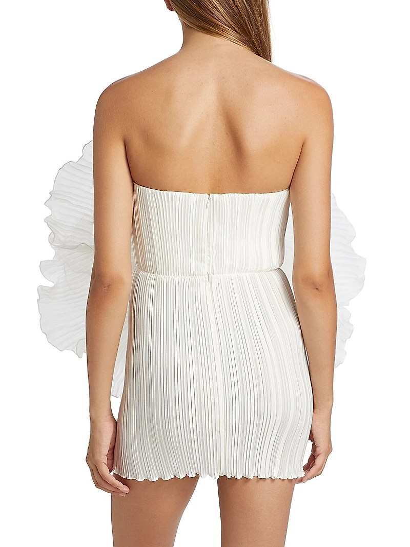 Fleur Pleated Puff Minidress