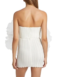 Fleur Pleated Puff Minidress