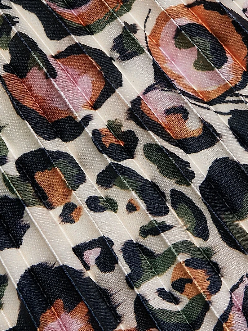 Leopard Halterneck Sleeveless Gown