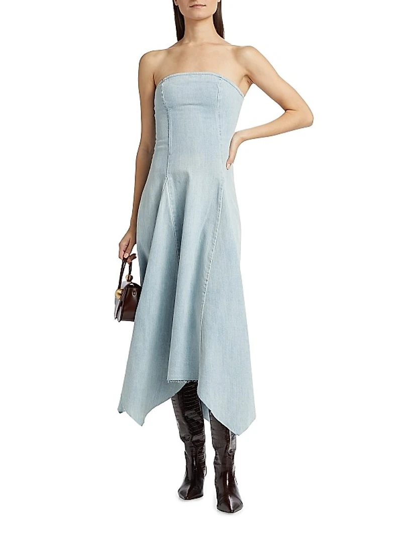 Eliana Strapless Denim Dress