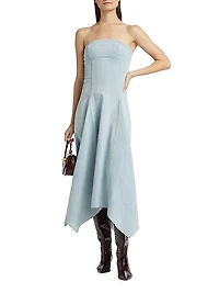 Eliana Strapless Denim Dress