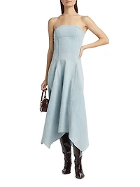 Eliana Strapless Denim Dress