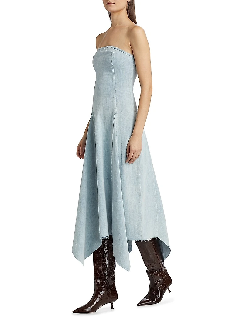 Eliana Strapless Denim Dress