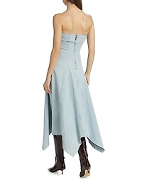 Eliana Strapless Denim Dress