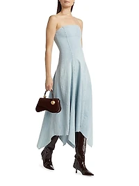 Eliana Strapless Denim Dress