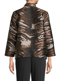 Tigress Jacquard Button-Up Jacket