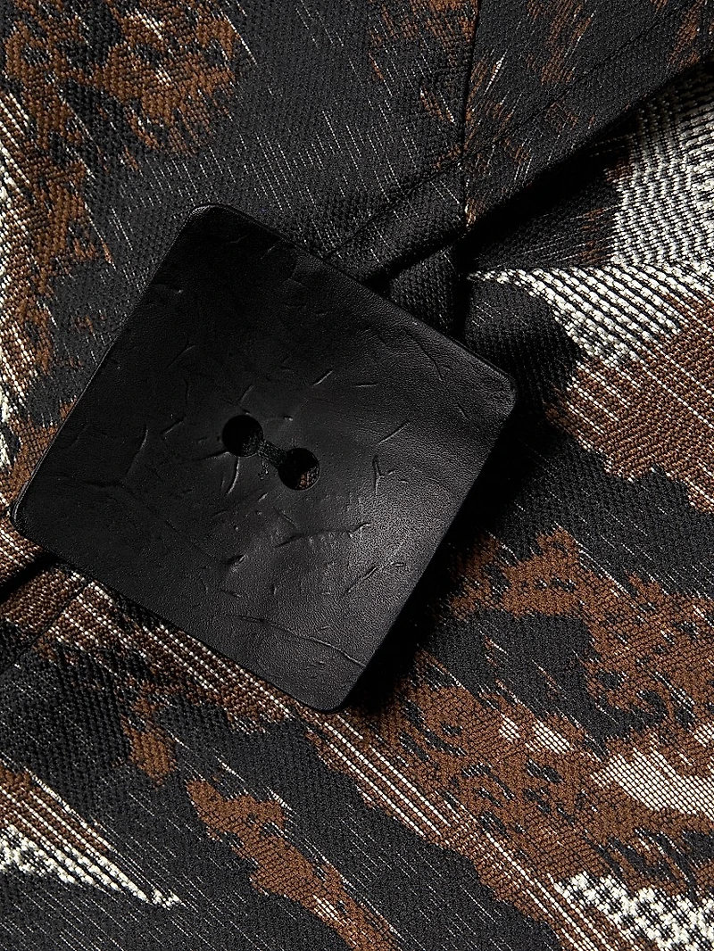 Tigress Jacquard Button-Up Jacket