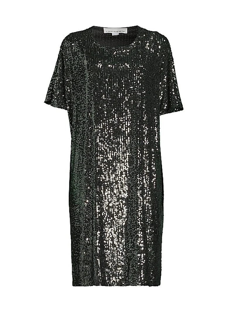 Sequined Caftan Midi-Dress